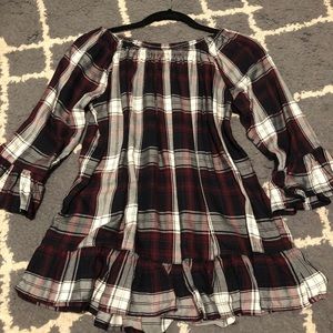 For the Republic plaid shirt-xs
